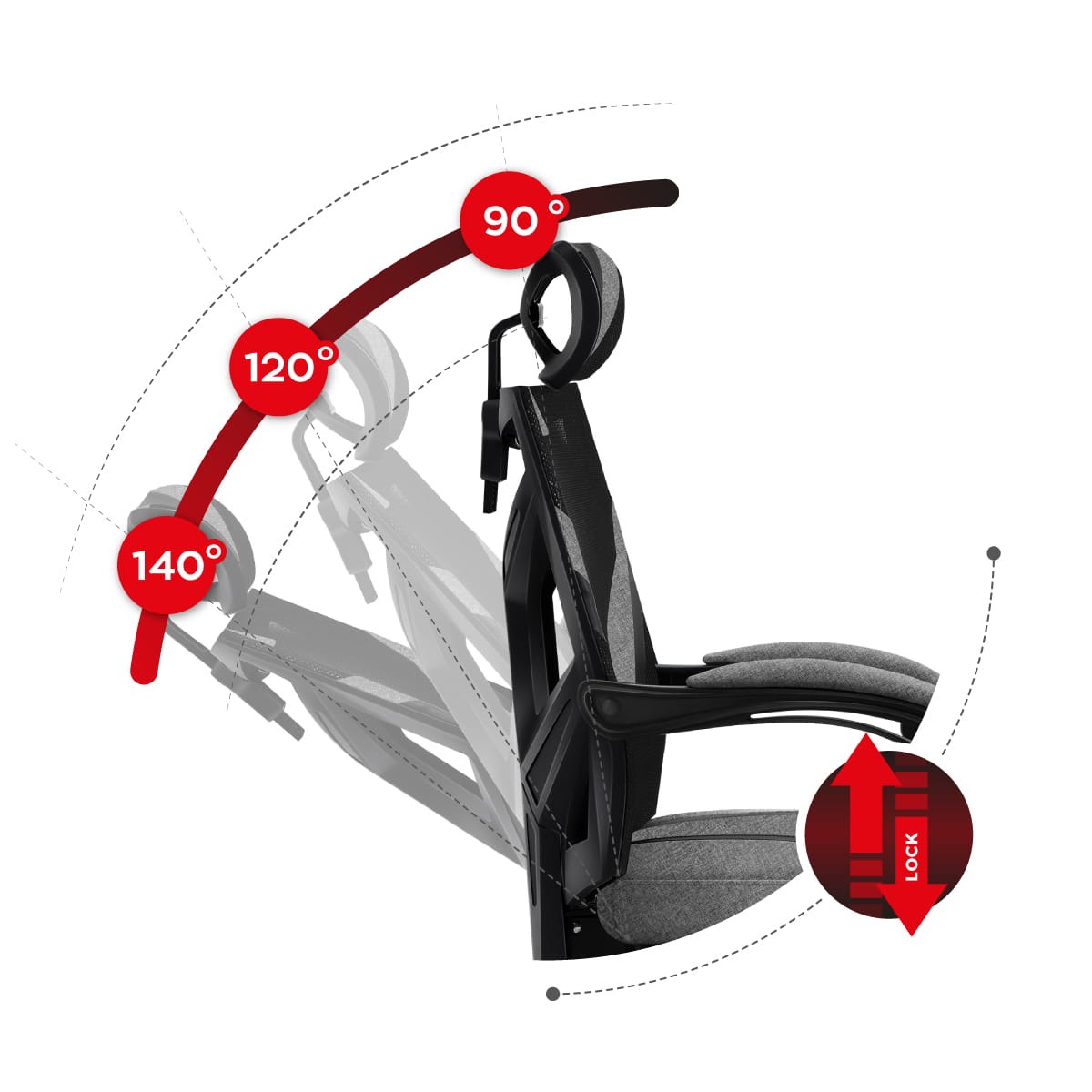 HUZARO COMBAT 5.0 BLACKGAMING CHAIR gaming stolica nagib